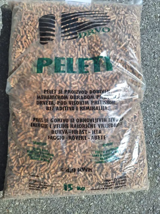 Vreća peleta od 15 kg
